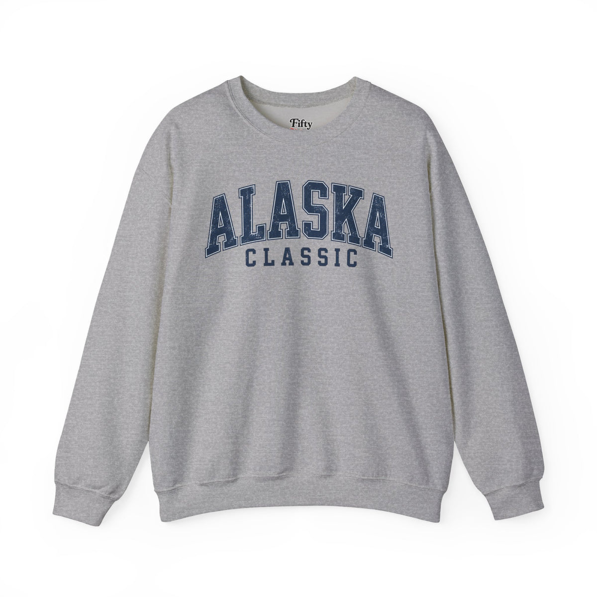 Alaska Classic Unisex Crewneck Sweatshirt State Name Graphic State Name Graphic