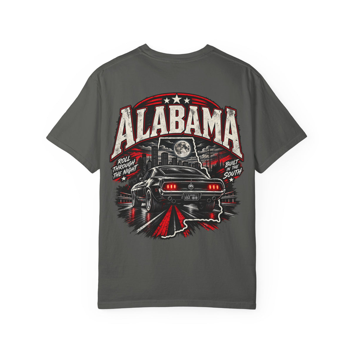 Alabama Night Drive Unisex Comfort Color 1717 Streetwear Graphic Tee