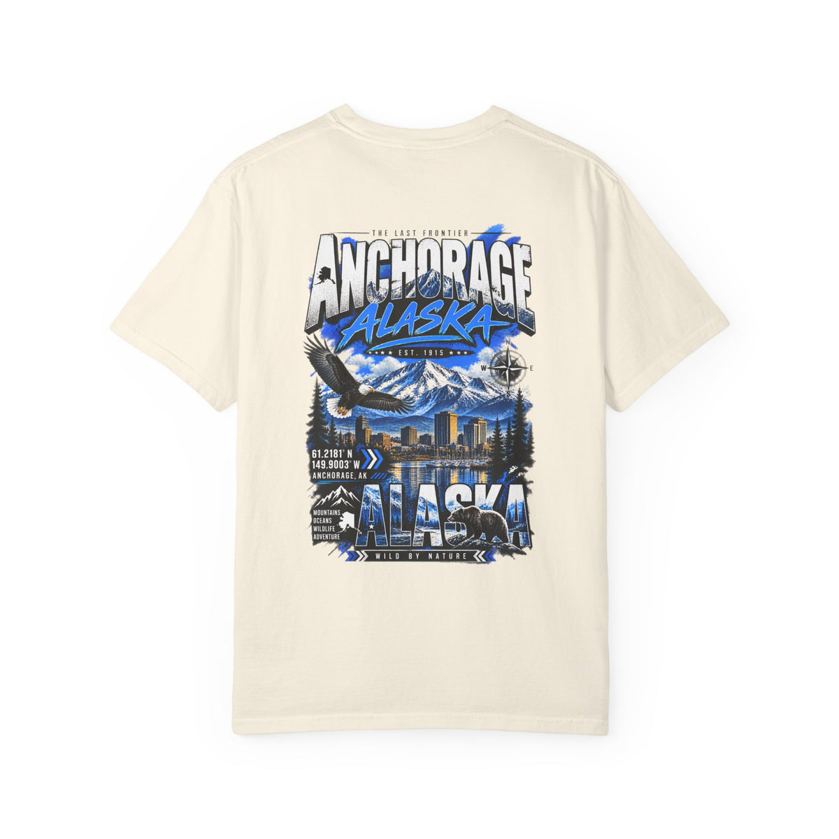 Anchorage Alaska Streetwear Unisex Comfort Color 1717 Streetwear Graphic Tee