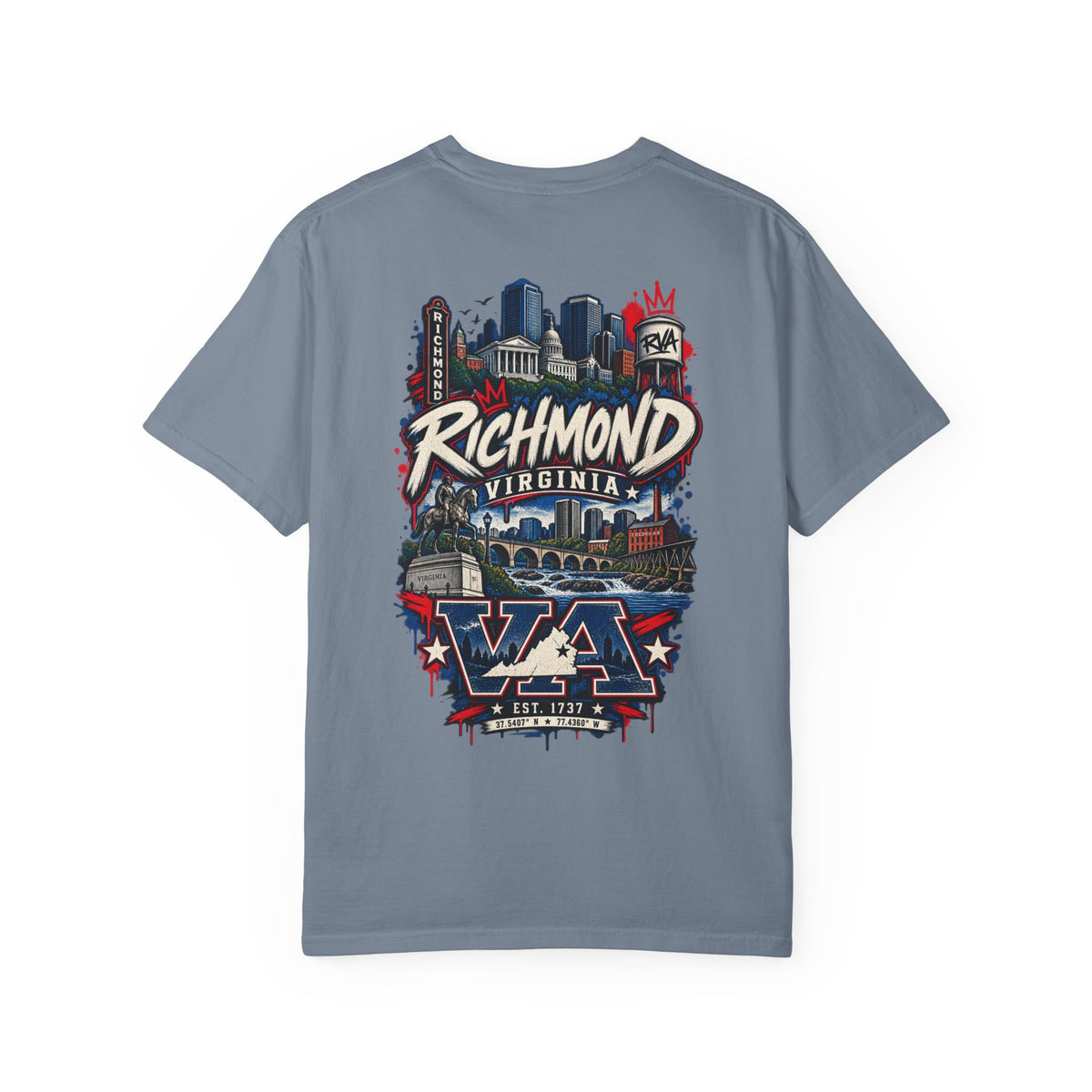 Richmond Virginia Unisex Comfort Color 1717 Streetwear Graphic Tee