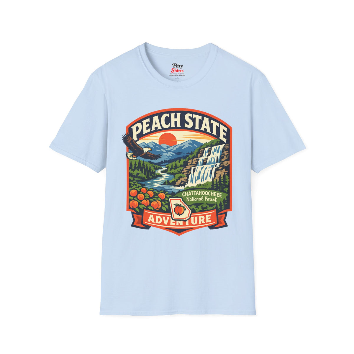 Georgia Peach State Unisex Softstyle T Shirt State Pride Graphic Tee Collections FS03
