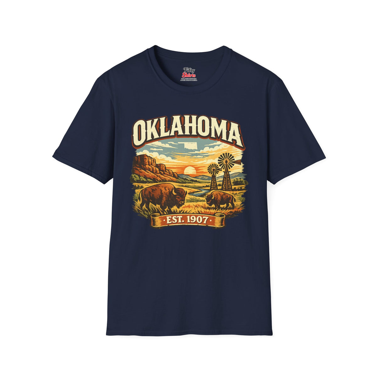 Vintage Oklahoma Heritage Unisex Softstyle T Shirt State Pride Graphic Tee Collections FS03