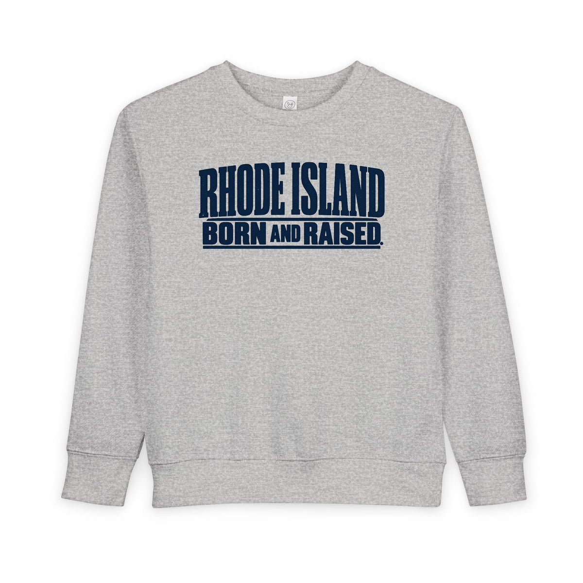 Rhode Island Born and Raised Minimal New England Heritage Unisex Toddler Sweatshirt