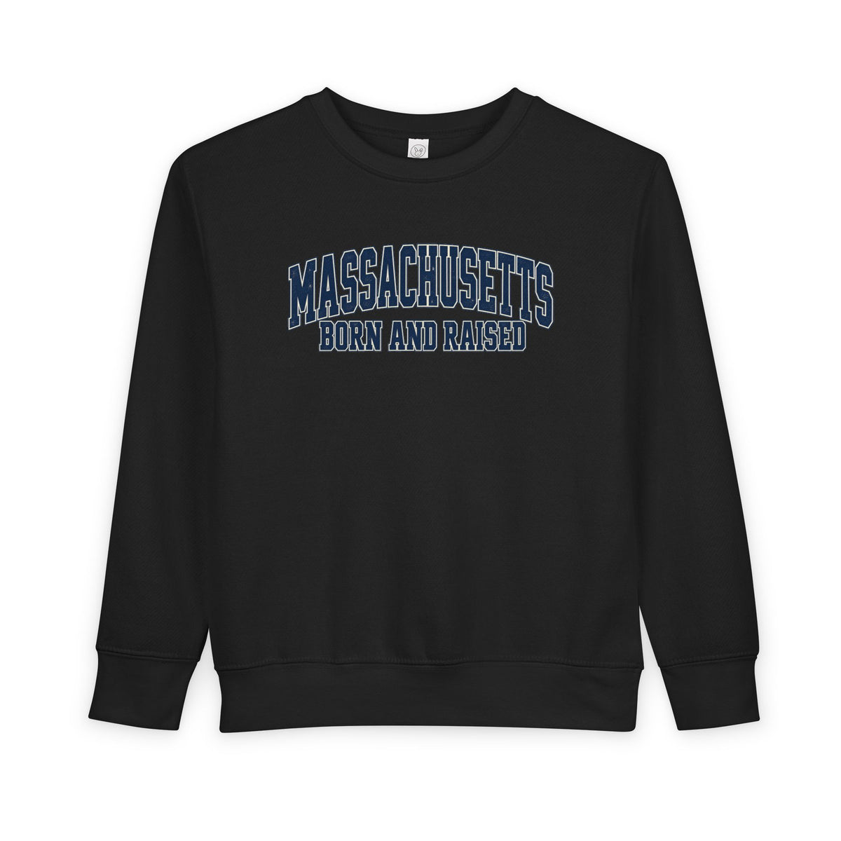 Massachusetts Born and Raised Vintage Collegiate Unisex Toddler Sweatshirt