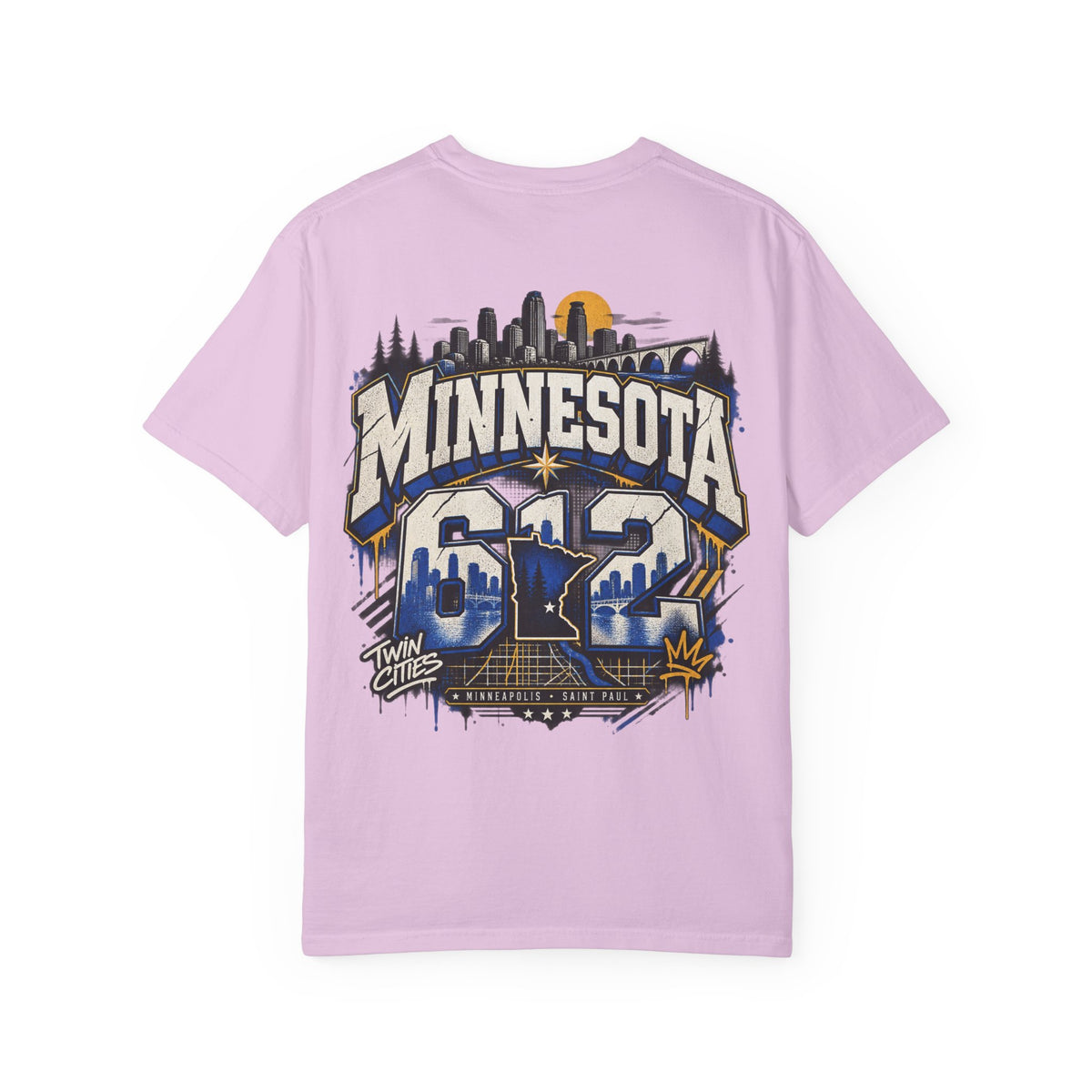 Minnesota 612 Unisex Comfort Color 1717 Streetwear Graphic Tee