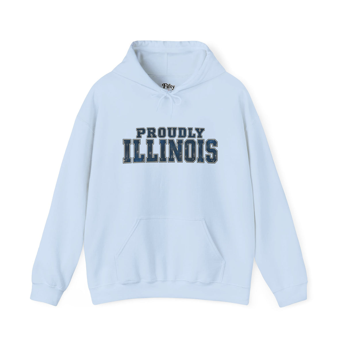 Proudly Illinois Unisex Hoodie State Name Graphic