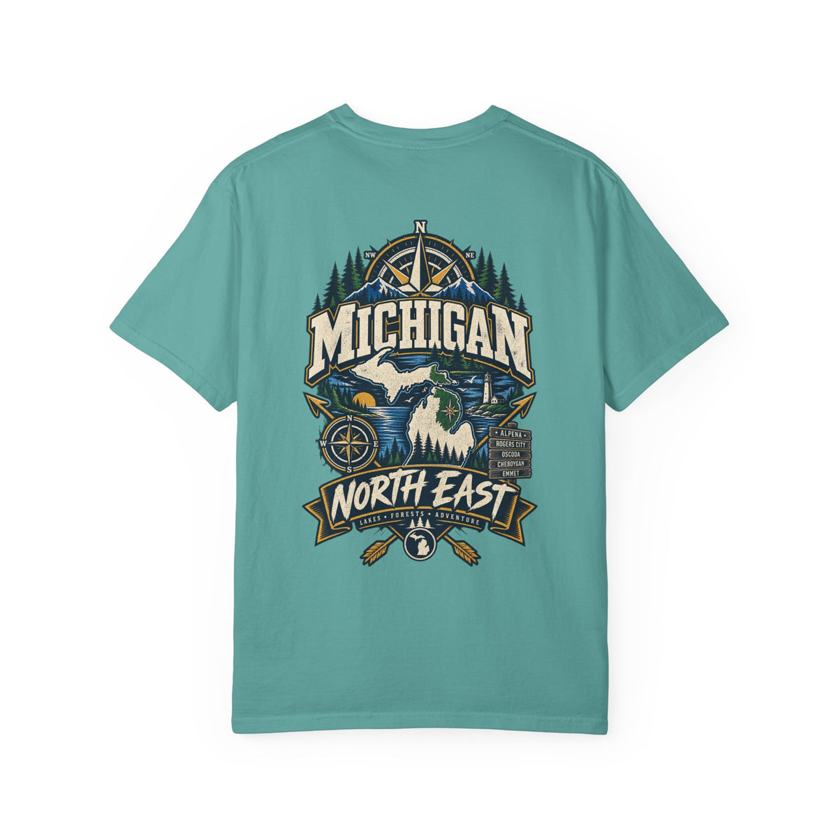 Michigan North East Unisex Comfort Color 1717 Streetwear Graphic Tee