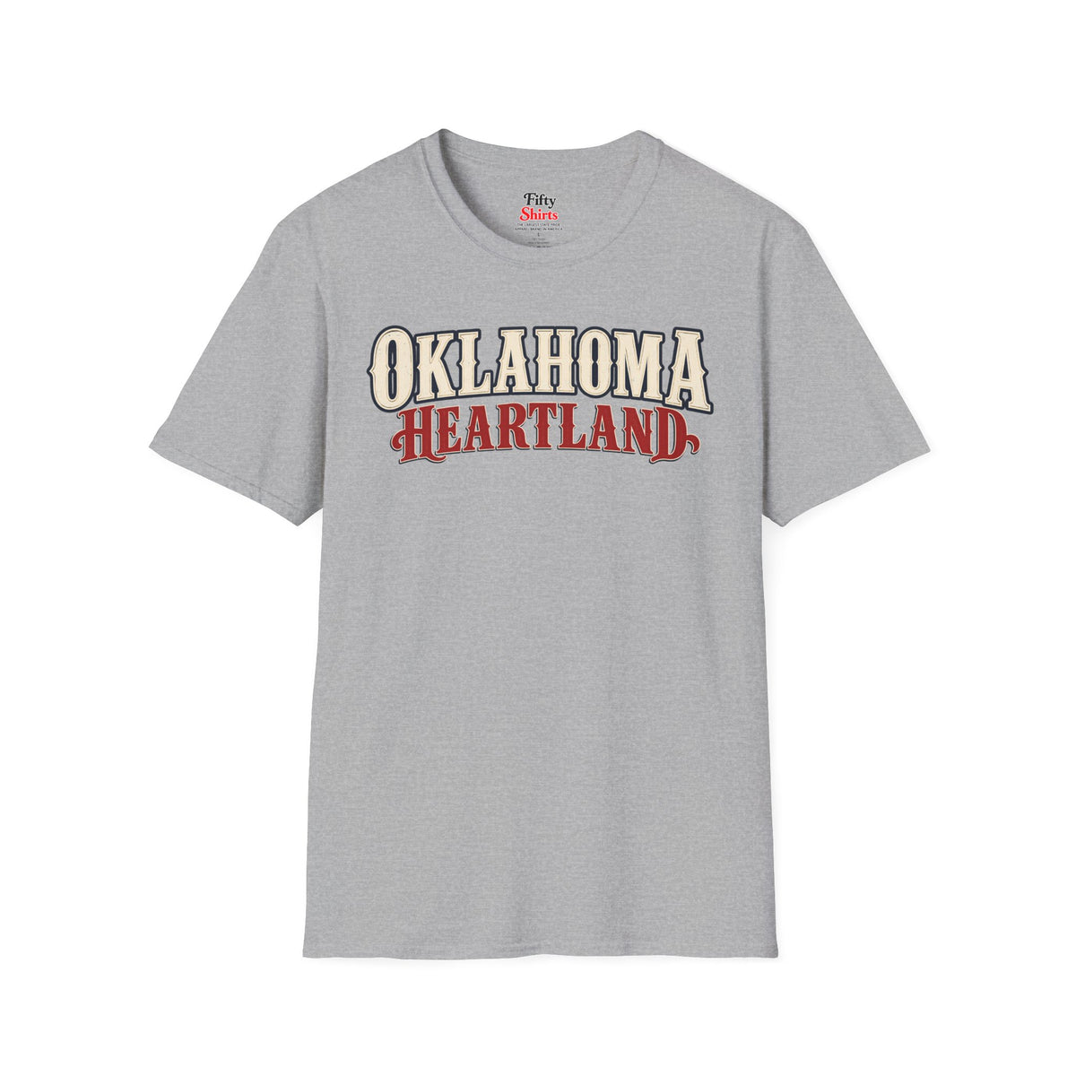 Oklahoma Heartland Unisex Softstyle T Shirt State Name Graphic Tee