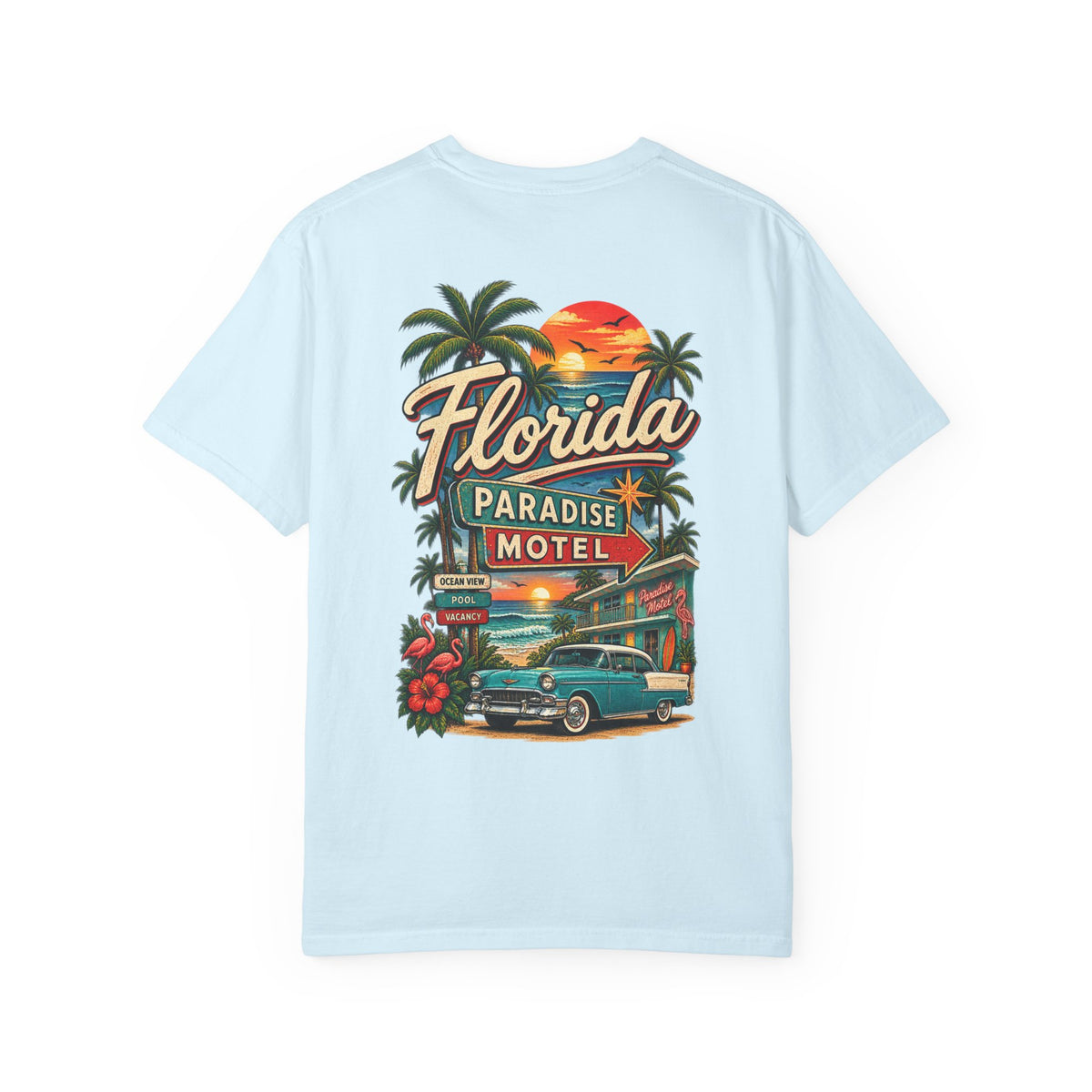 Florida Paradise Motel Unisex Comfort Color 1717 Streetwear Graphic Tee
