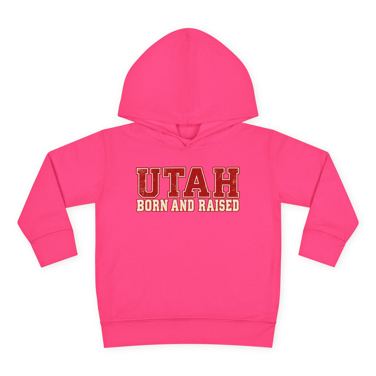 Utah Born and Raised Vintage Athletic Unisex Toddler Pullover Fleece Hoodie