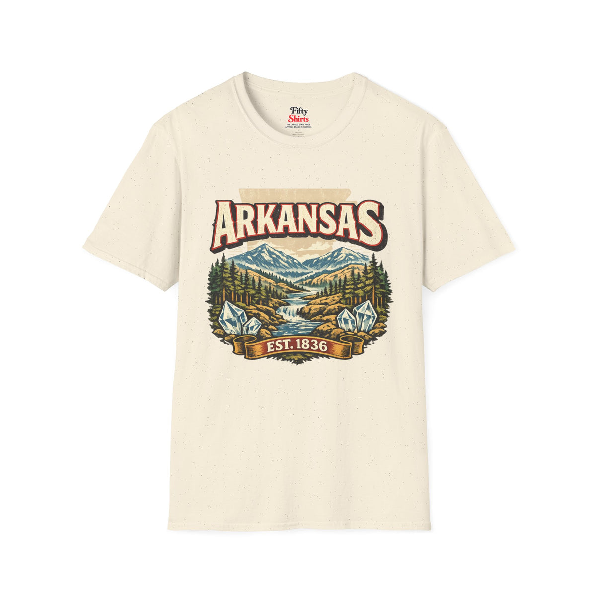 Vintage Arkansas Heritage Unisex Softstyle T Shirt State Pride Graphic Tee Collections FS03