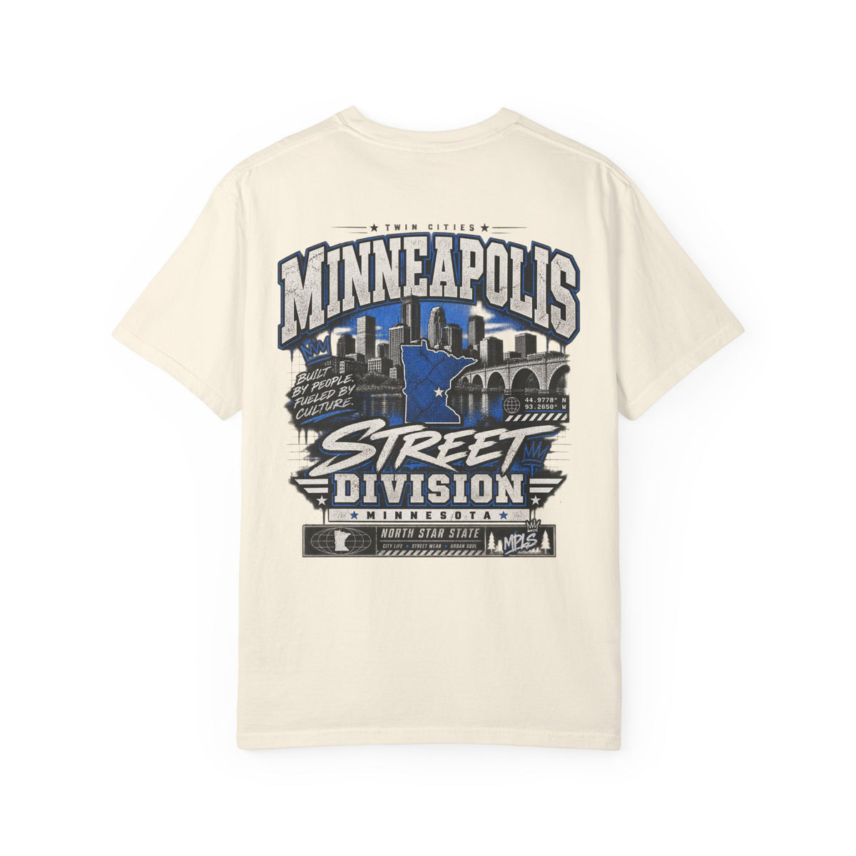 Minnesota Minneapolis Street Division Unisex Comfort Color 1717 Streetwear Graphic Tee