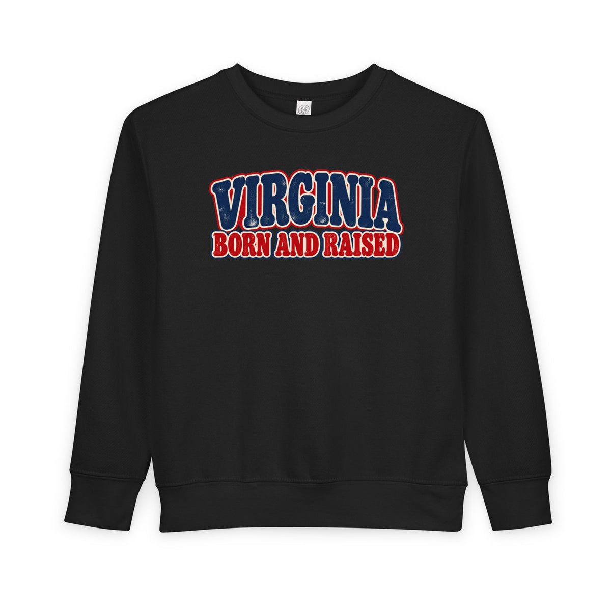 Virginia Born and Raised Retro 1970s Unisex Toddler Sweatshirt