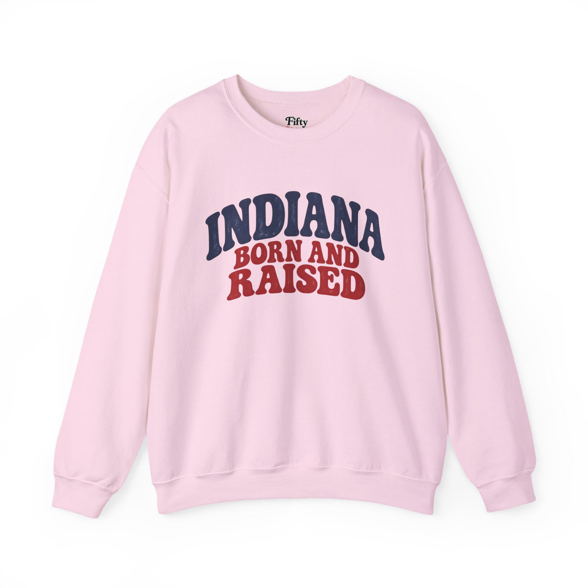 Indiana Born and Raised Retro 1970s Unisex Sweatshirt Graphic