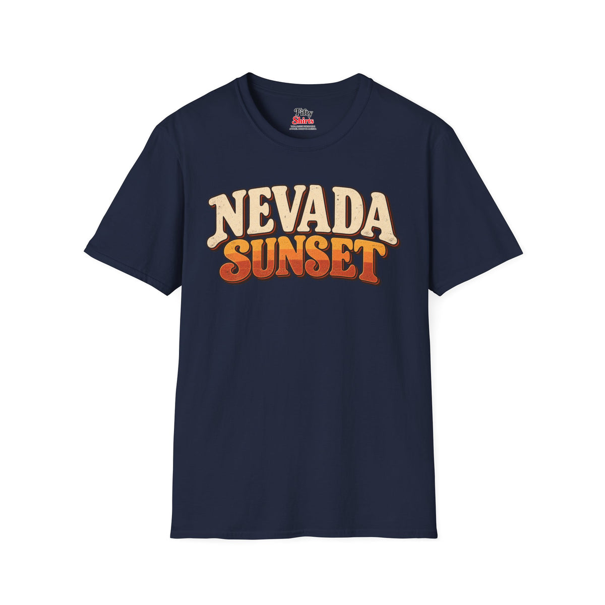 Nevada Sunset Unisex Softstyle T Shirt State Name Graphic Tee