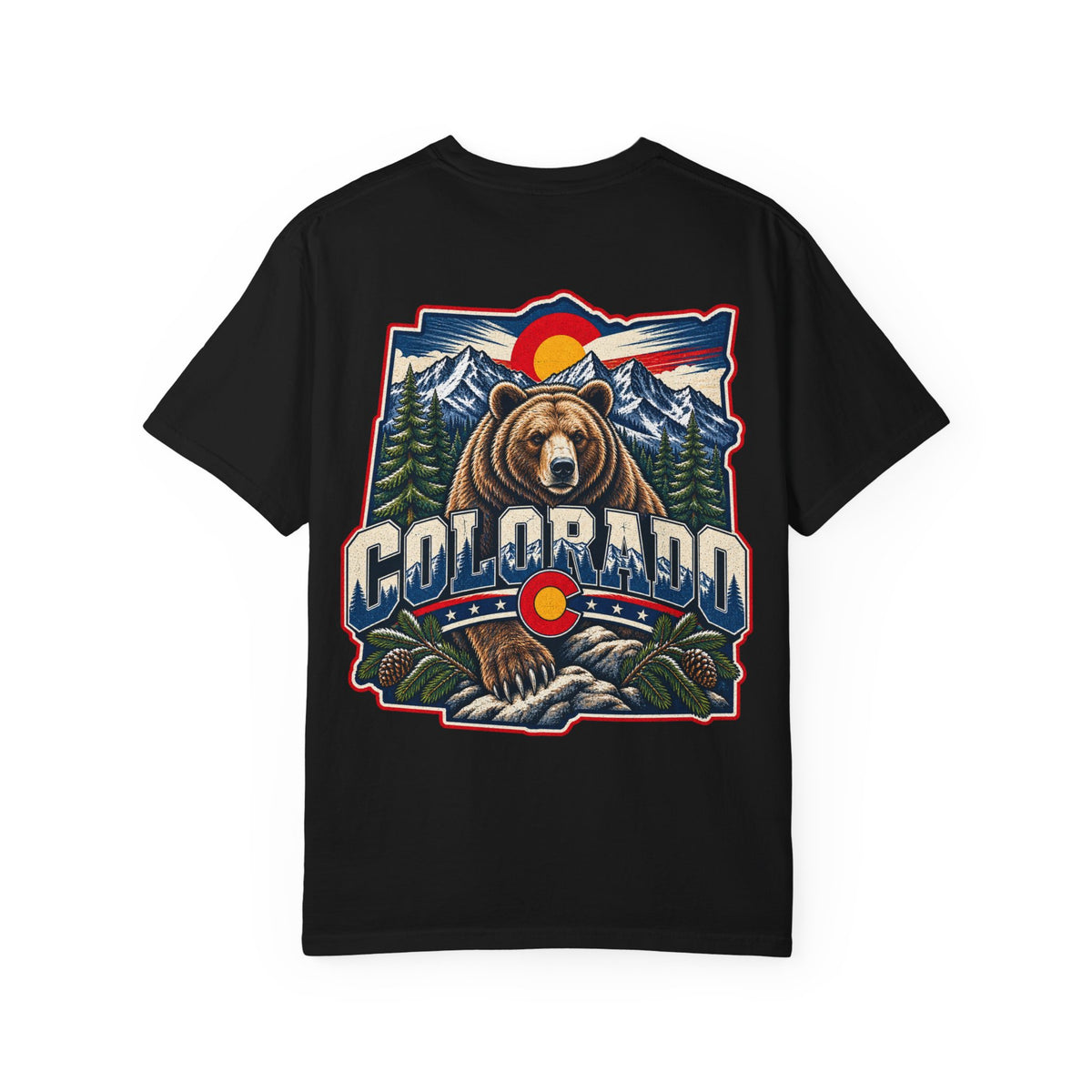 Colorado Bear Emblem Unisex Comfort Color 1717 Streetwear Graphic Tee