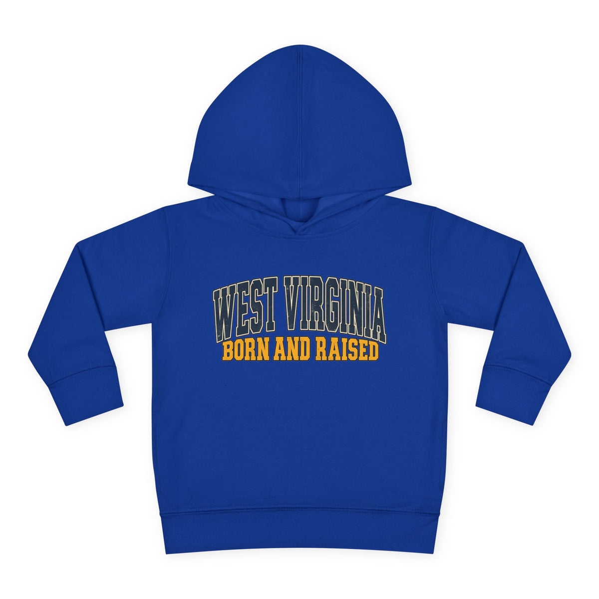 West Virginia Born and Raised Vintage Americana Unisex Toddler Pullover Fleece Hoodie