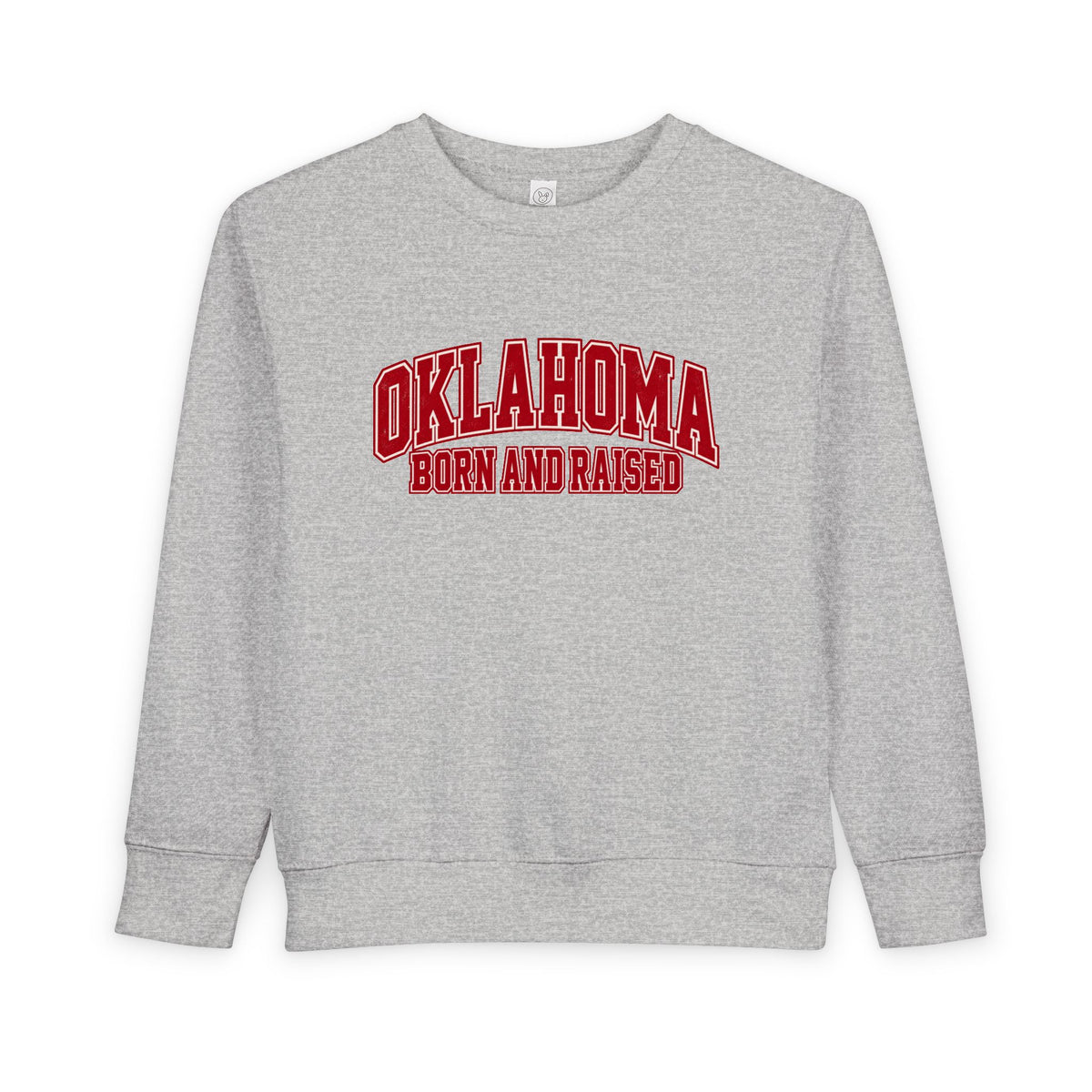 Oklahoma Born and Raised Old-School Athletic Unisex Toddler Sweatshirt
