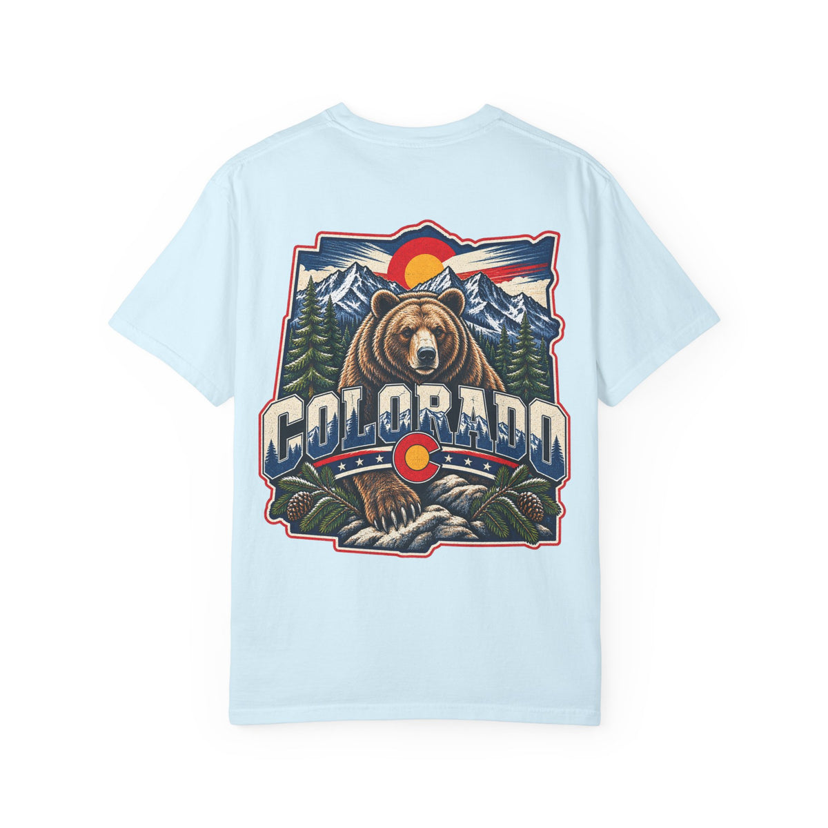 Colorado Bear Emblem Unisex Comfort Color 1717 Streetwear Graphic Tee