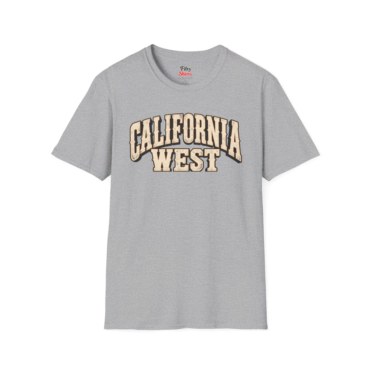 California West Unisex Softstyle T Shirt State Name Graphic Tee