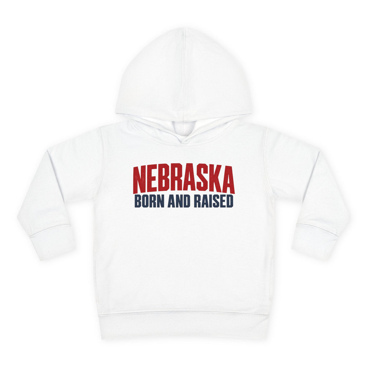Nebraska Born and Raised Minimal Heritage Unisex Toddler Pullover Fleece Hoodie