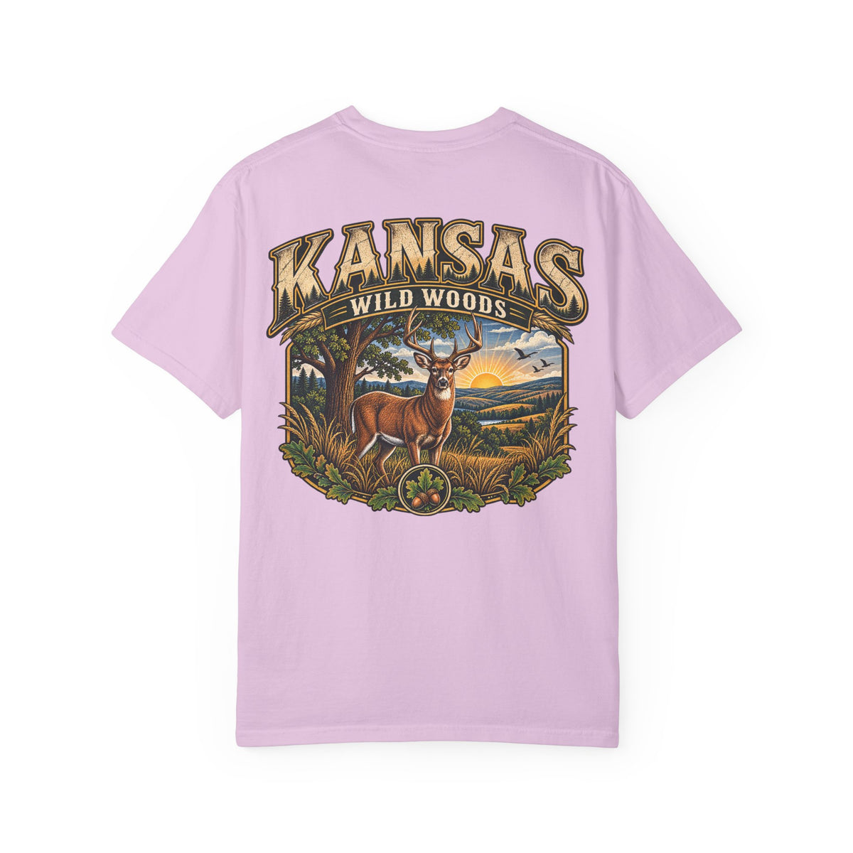 Kansas Wild Woods Unisex Comfort Color 1717 Streetwear Graphic Tee
