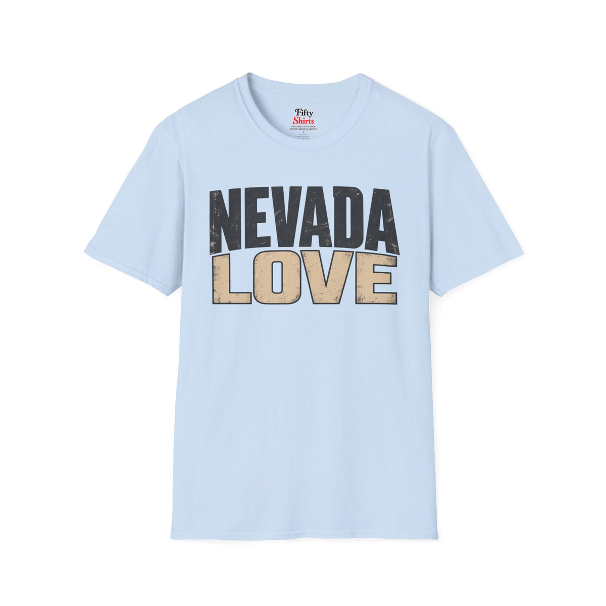 Nevada Love Unisex Softstyle T Shirt State Name Graphic Tee