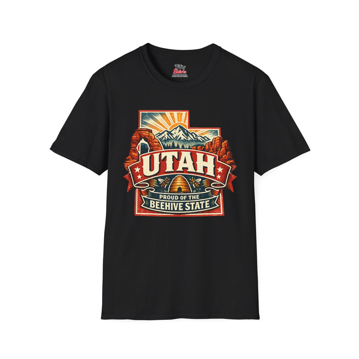 Utah State Pride Unisex Softstyle T Shirt State Pride Graphic Tee Collections FS03