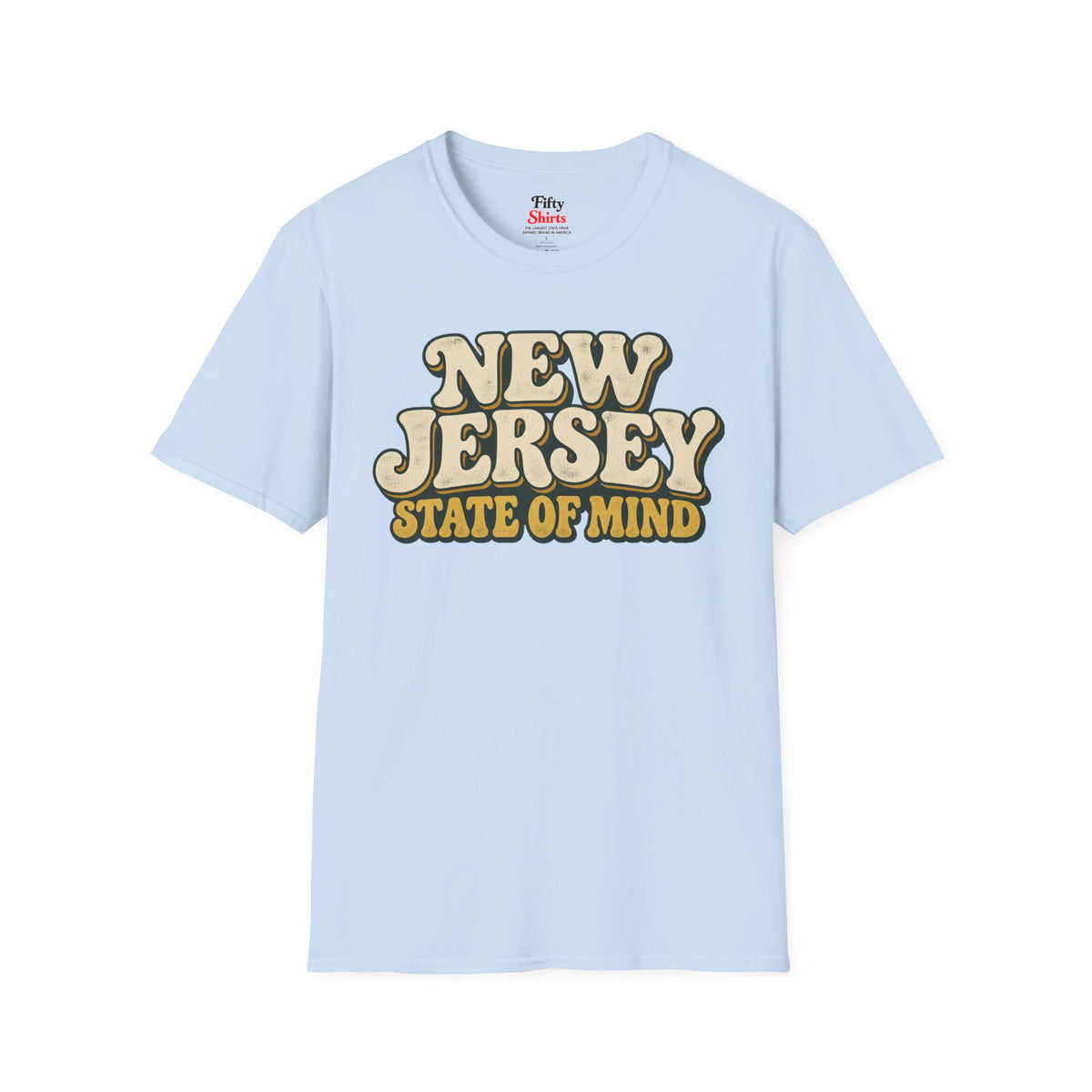 New Jersey State of Mind Unisex Softstyle T Shirt State Name Graphic Tee