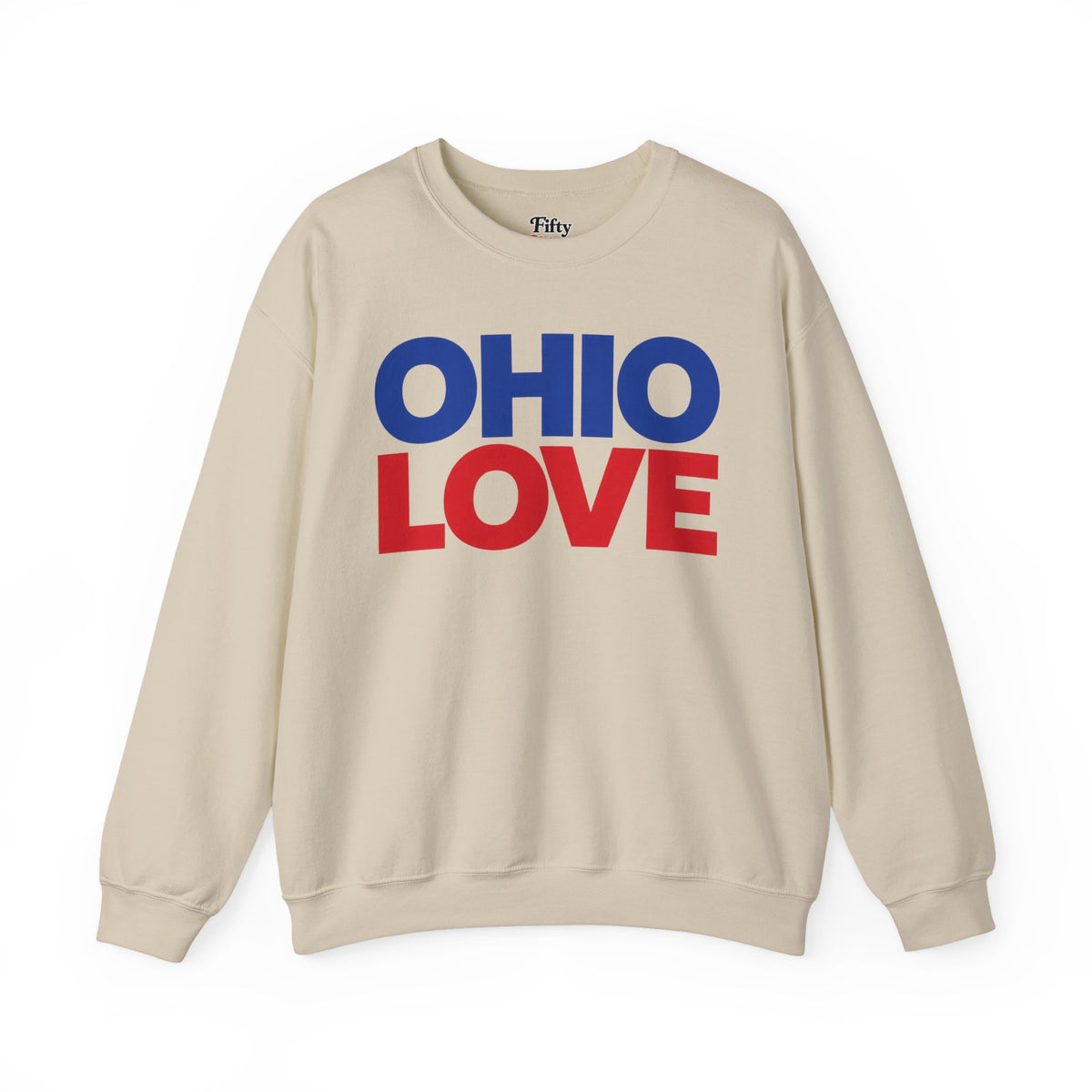 Ohio Love Unisex Crewneck Sweatshirt State Name Graphic