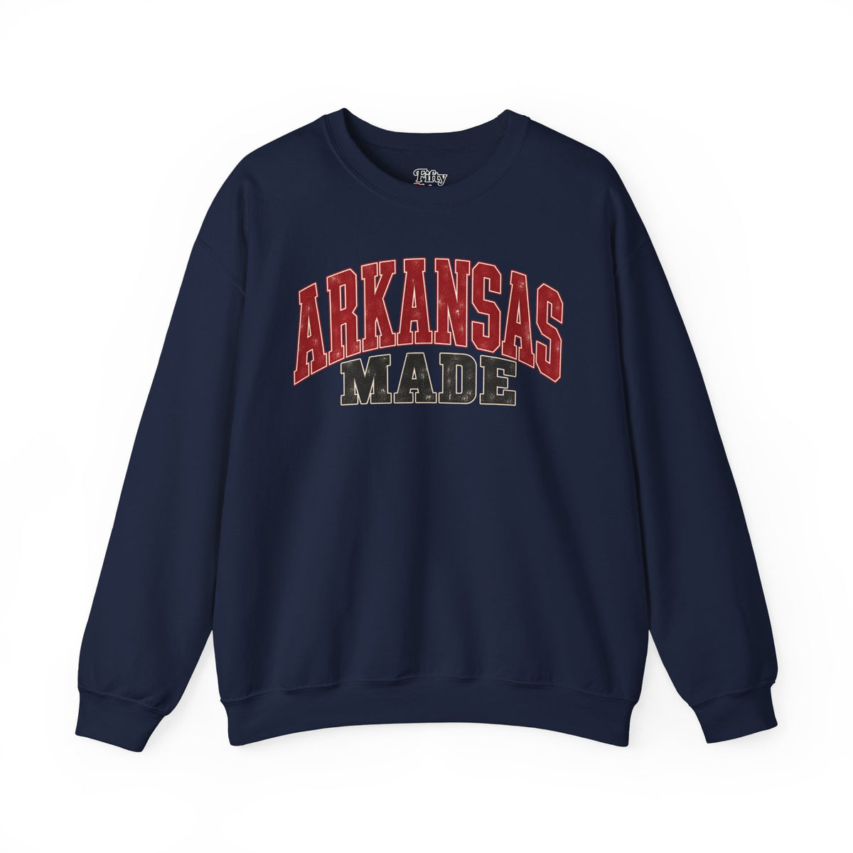 Arkansas Made Unisex Crewneck Sweatshirt State Name Graphic