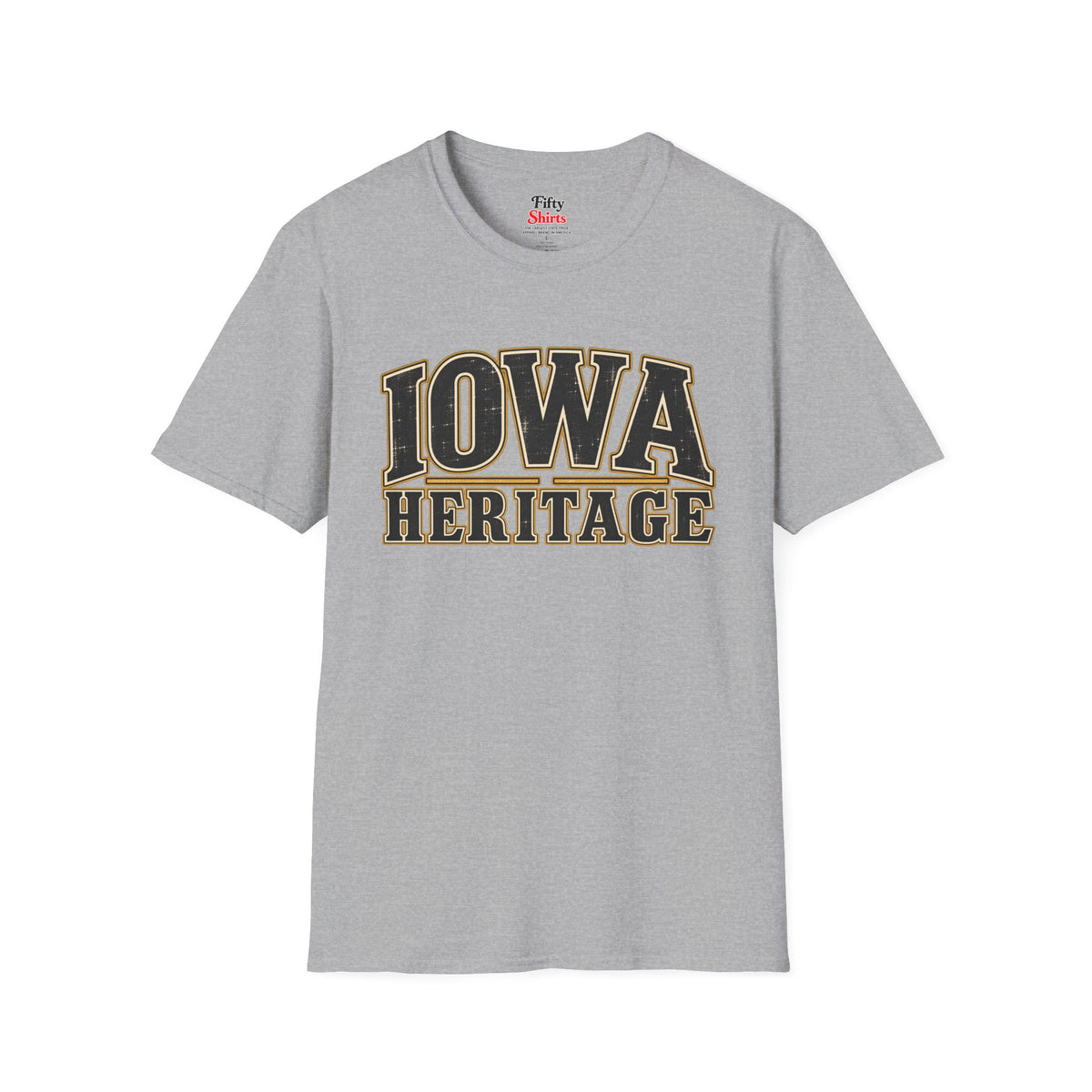 Iowa Heritage Unisex Softstyle T Shirt State Name Graphic Tee