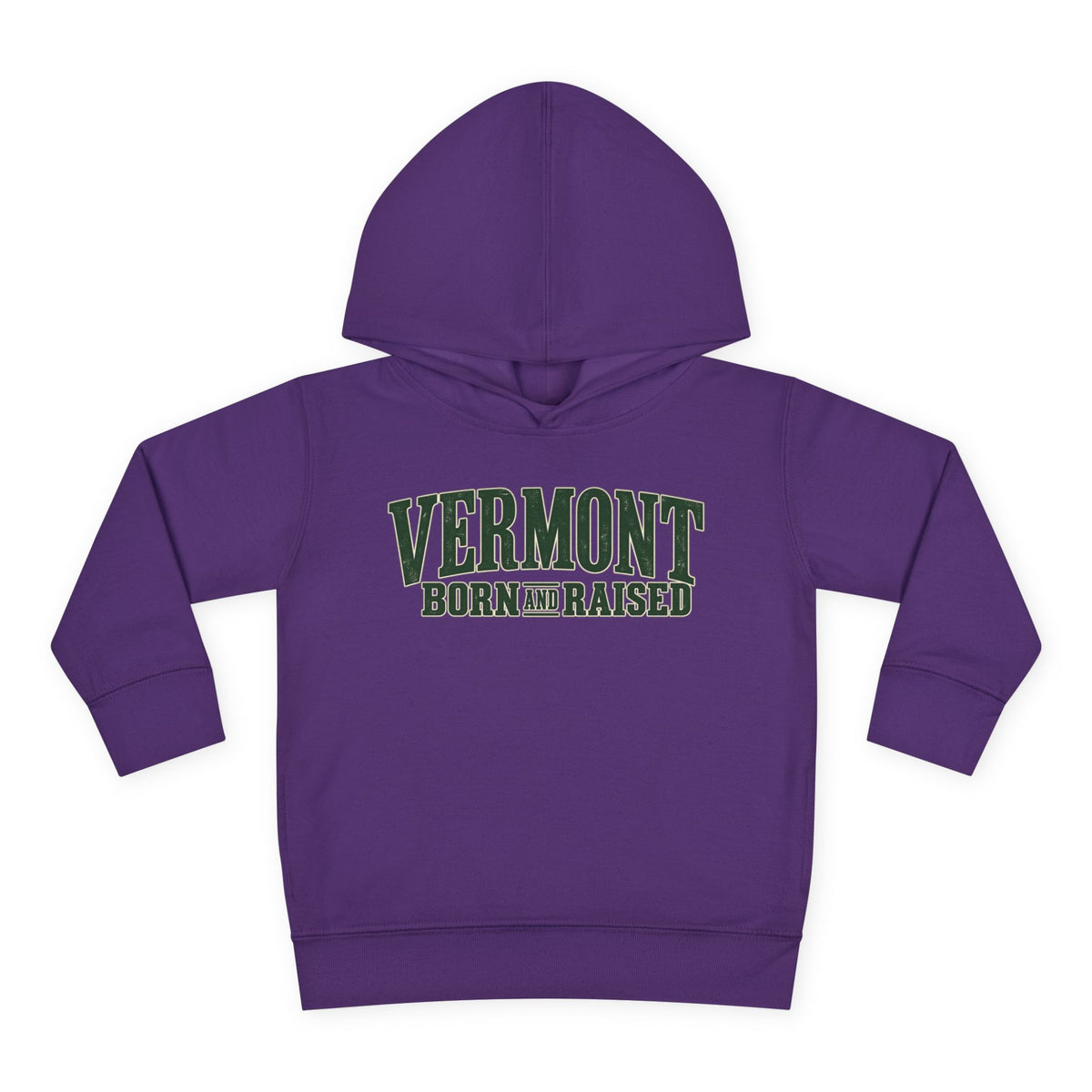 Vermont Born and Raised Premium Vermont Heritage Unisex Toddler Pullover Fleece Hoodie
