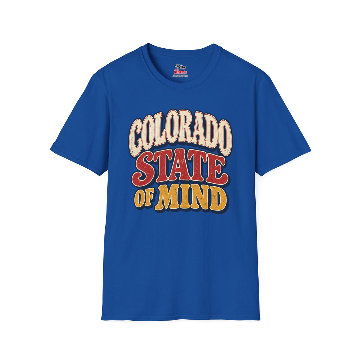 Colorado State of Mind Unisex Softstyle T Shirt State Name Graphic Tee