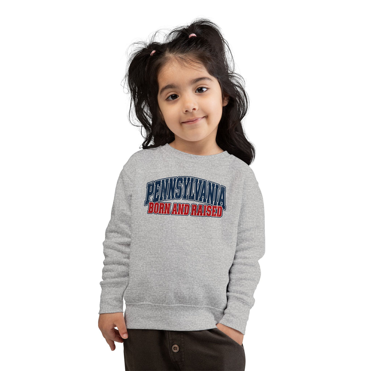 Pennsylvania Born and Raised Vintage Collegiate Unisex Toddler Sweatshirt