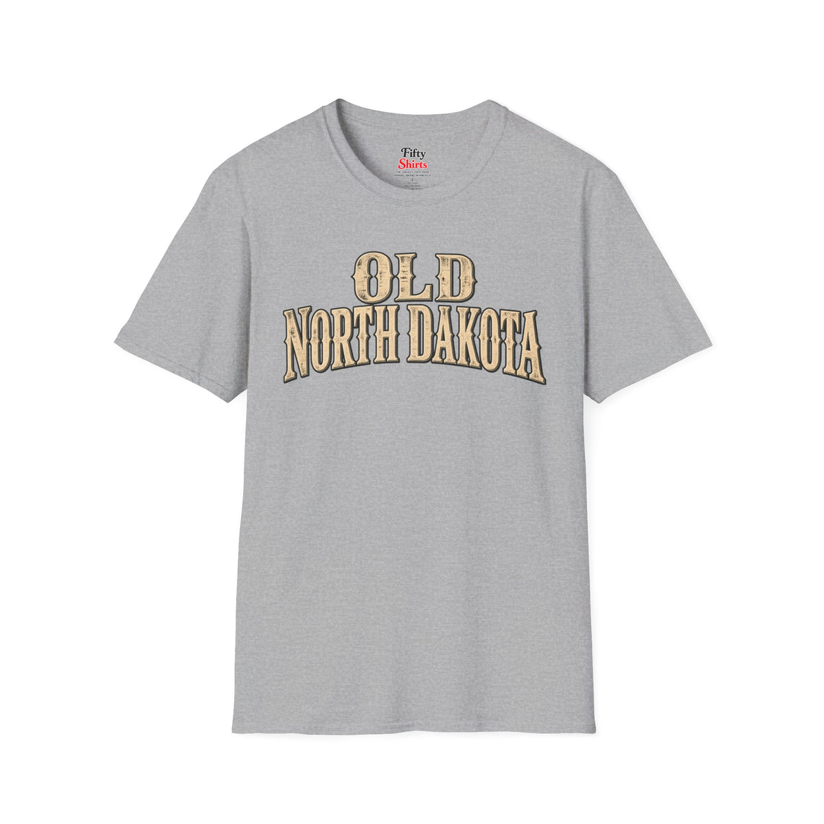 Old North Dakota Unisex Softstyle T Shirt State Name Graphic Tee