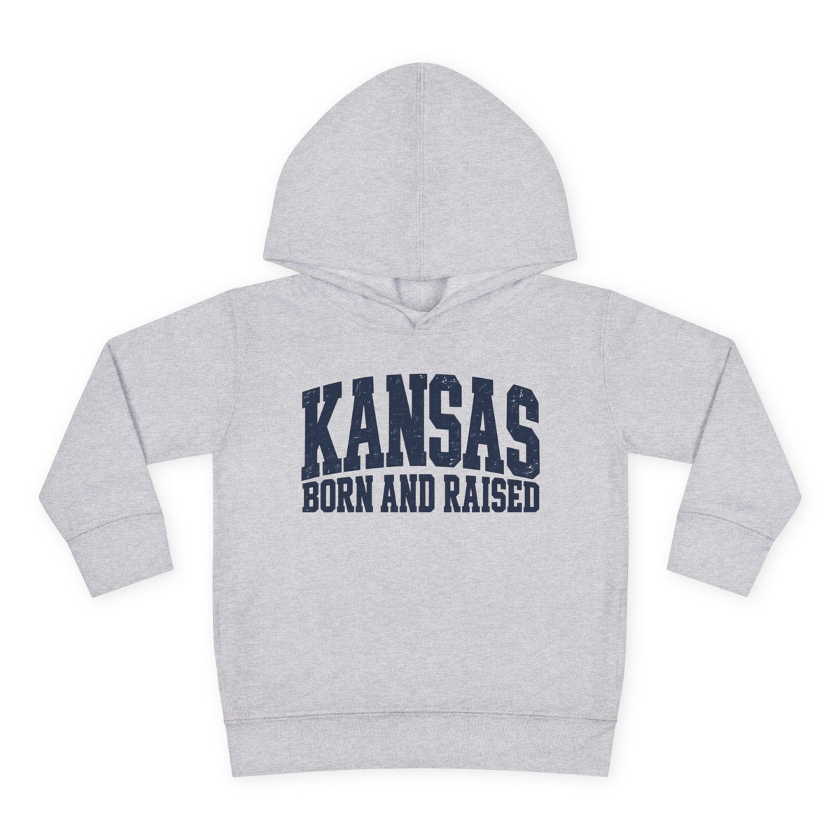 Kansas Born and Raised Bold Athletic Unisex Toddler Pullover Fleece Hoodie