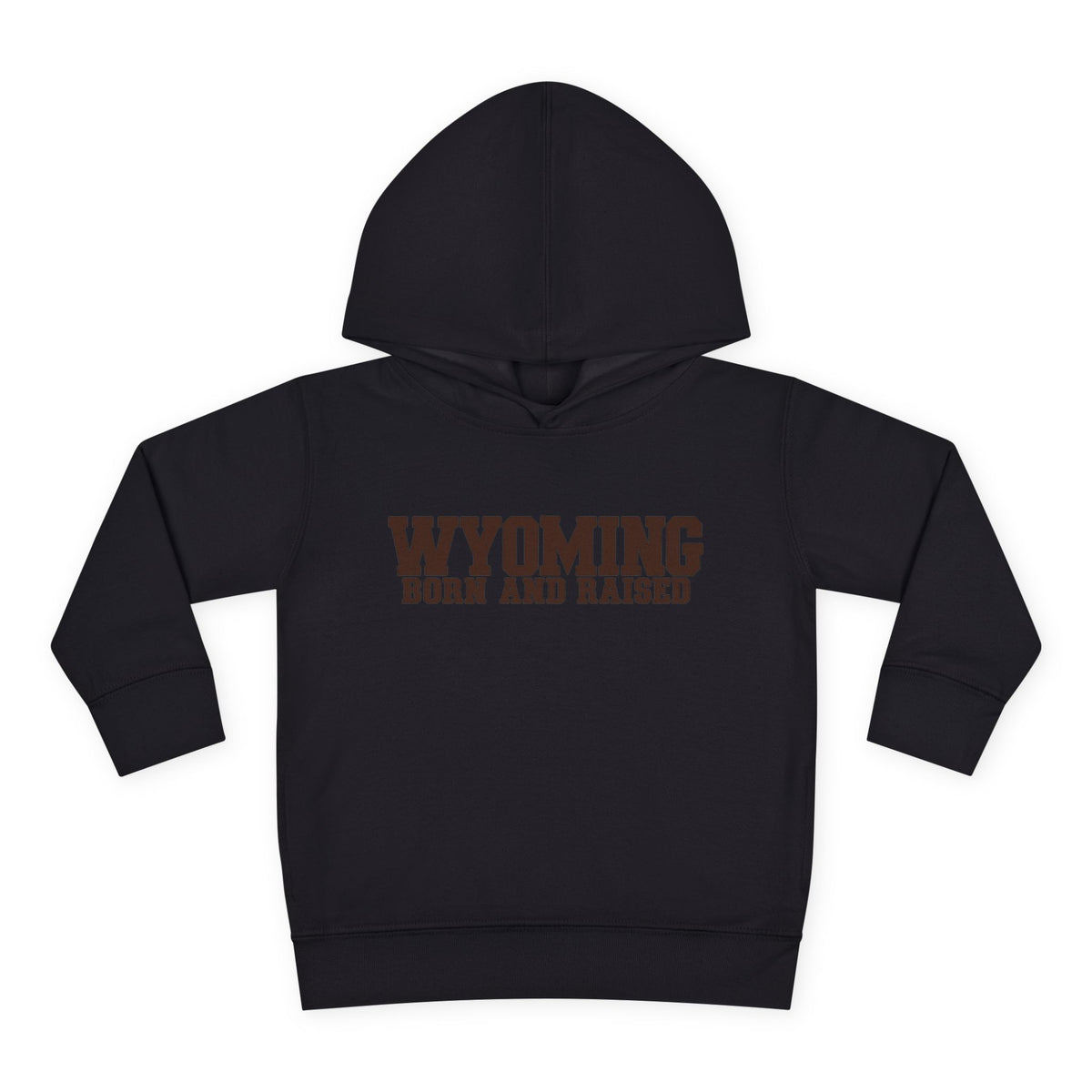 Wyoming Born and Raised Minimal Western Unisex Toddler Pullover Fleece Hoodie