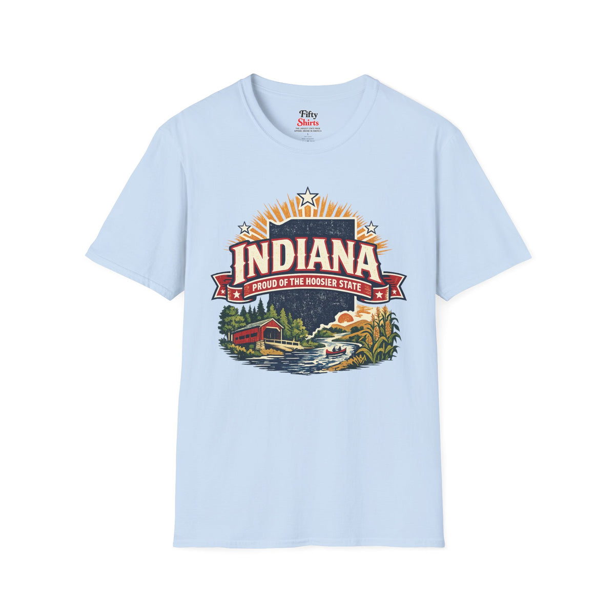 Indiana State Pride Unisex Softstyle T Shirt State Pride Graphic Tee Collections FS03