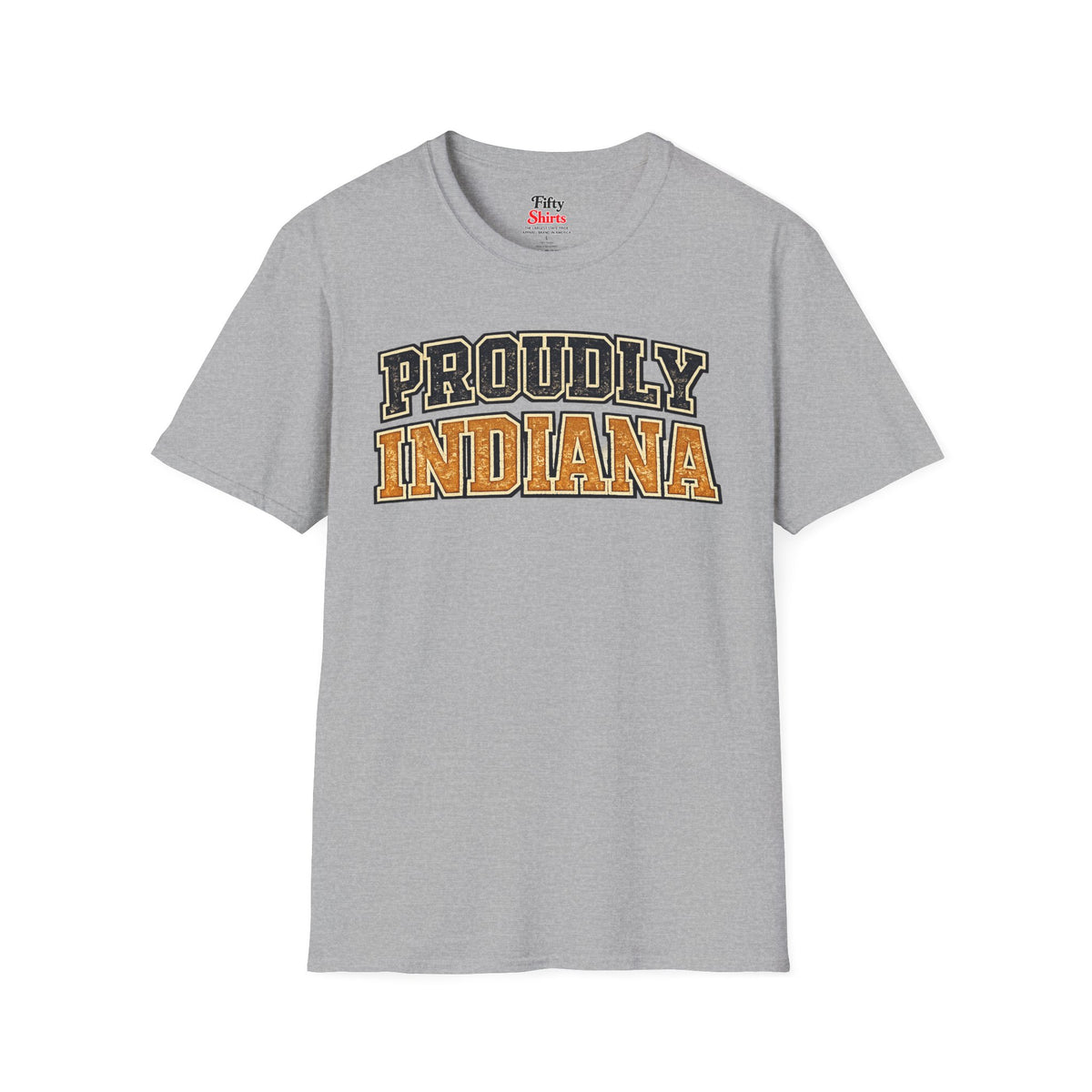 Proudly Indiana Unisex Softstyle T Shirt State Name Graphic Tee