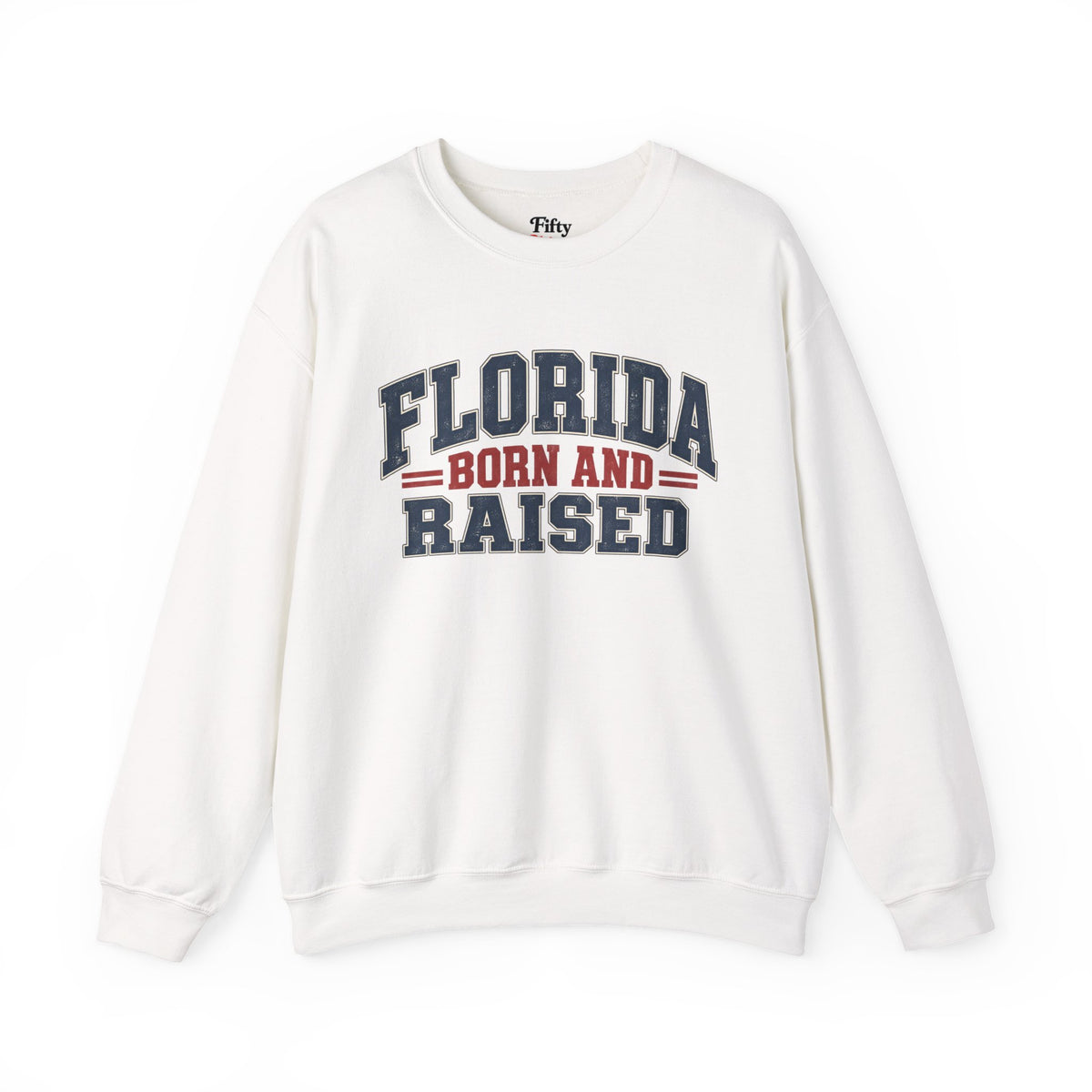 Florida Born and Raised Rustic Americana Unisex Sweatshirt Graphic