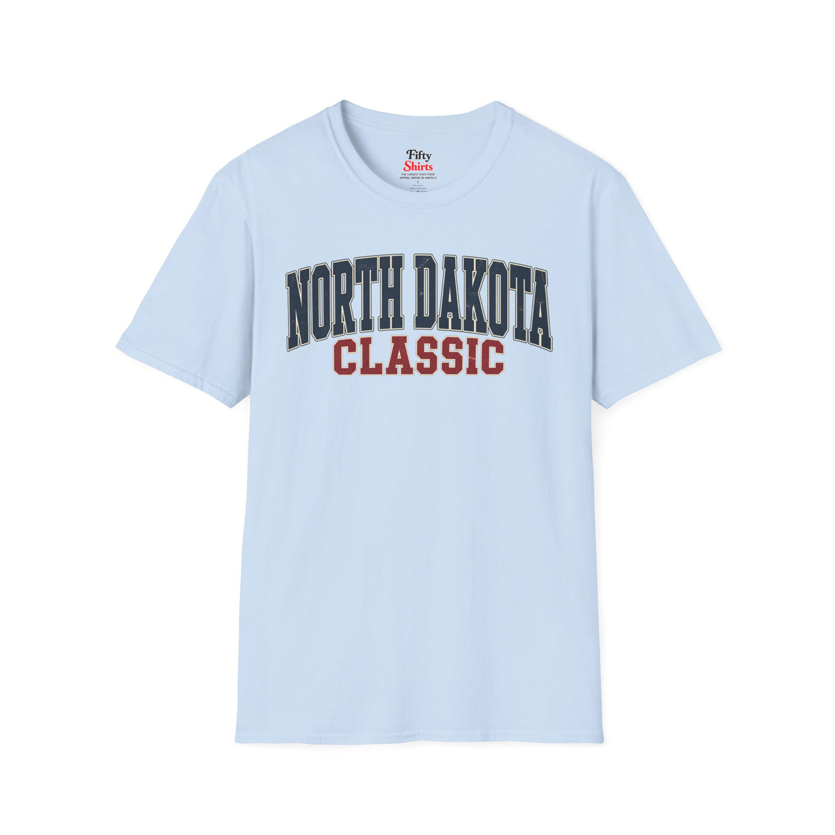 North Dakota Classic Unisex Softstyle T Shirt State Name Graphic Tee
