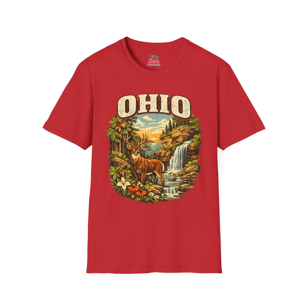 Ohio Wildlife Unisex Softstyle T Shirt State Pride Graphic Tee Collections FS03