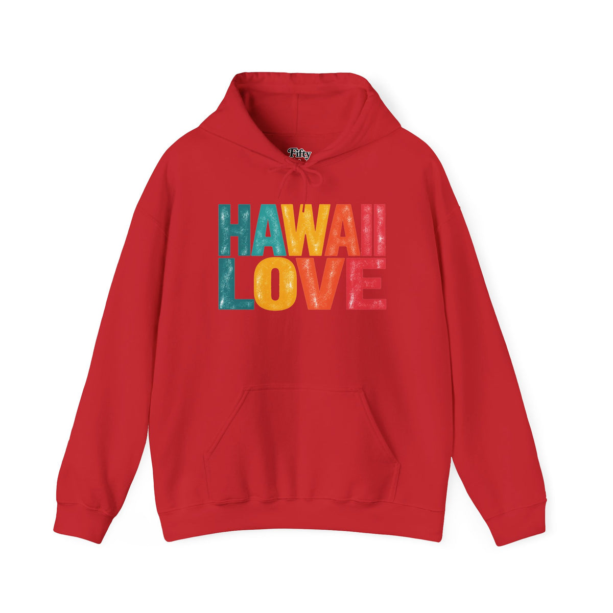 Hawaii Love Unisex Hoodie State Name Graphic
