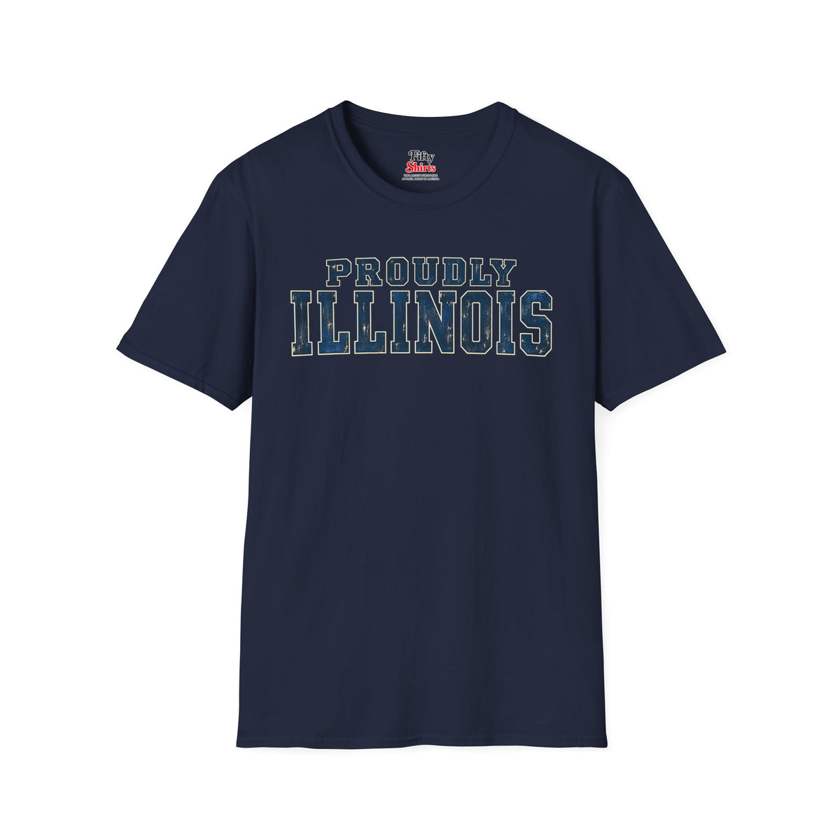 Proudly Illinois Unisex Softstyle T Shirt State Name Graphic Tee