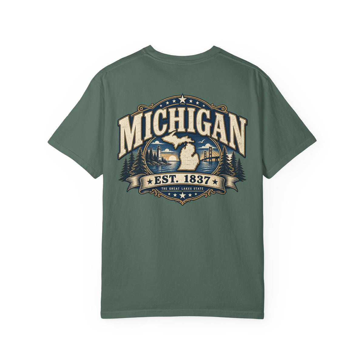 Michigan Established 1837 Unisex Comfort Color 1717 Streetwear Graphic Tee