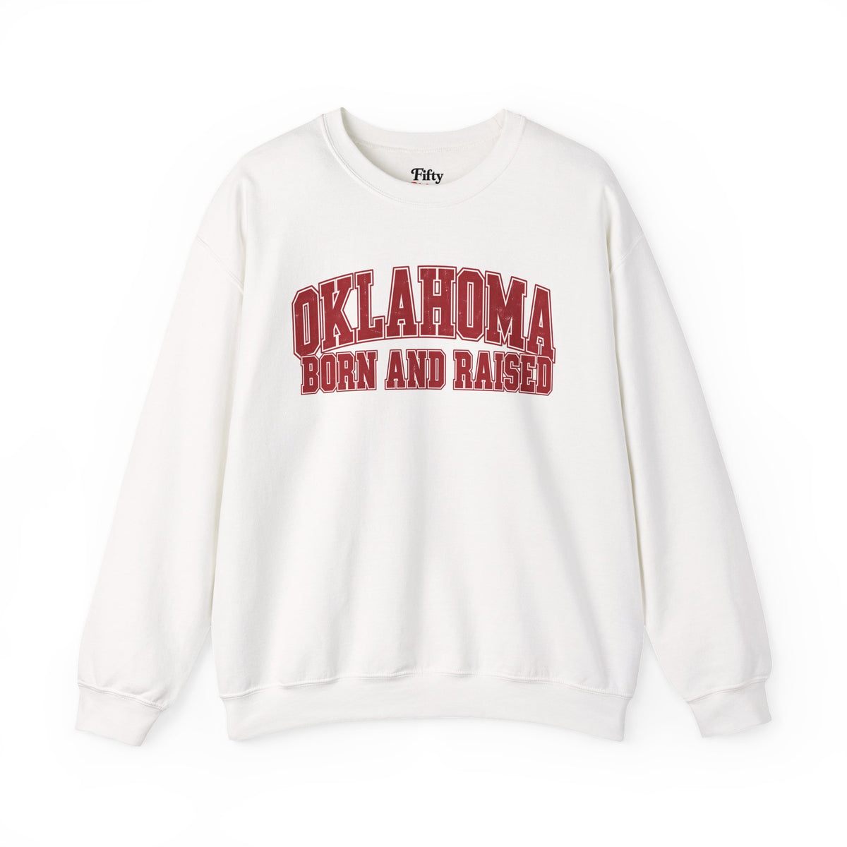 Oklahoma Born and Raised Vintage Collegiate Unisex Sweatshirt Graphic