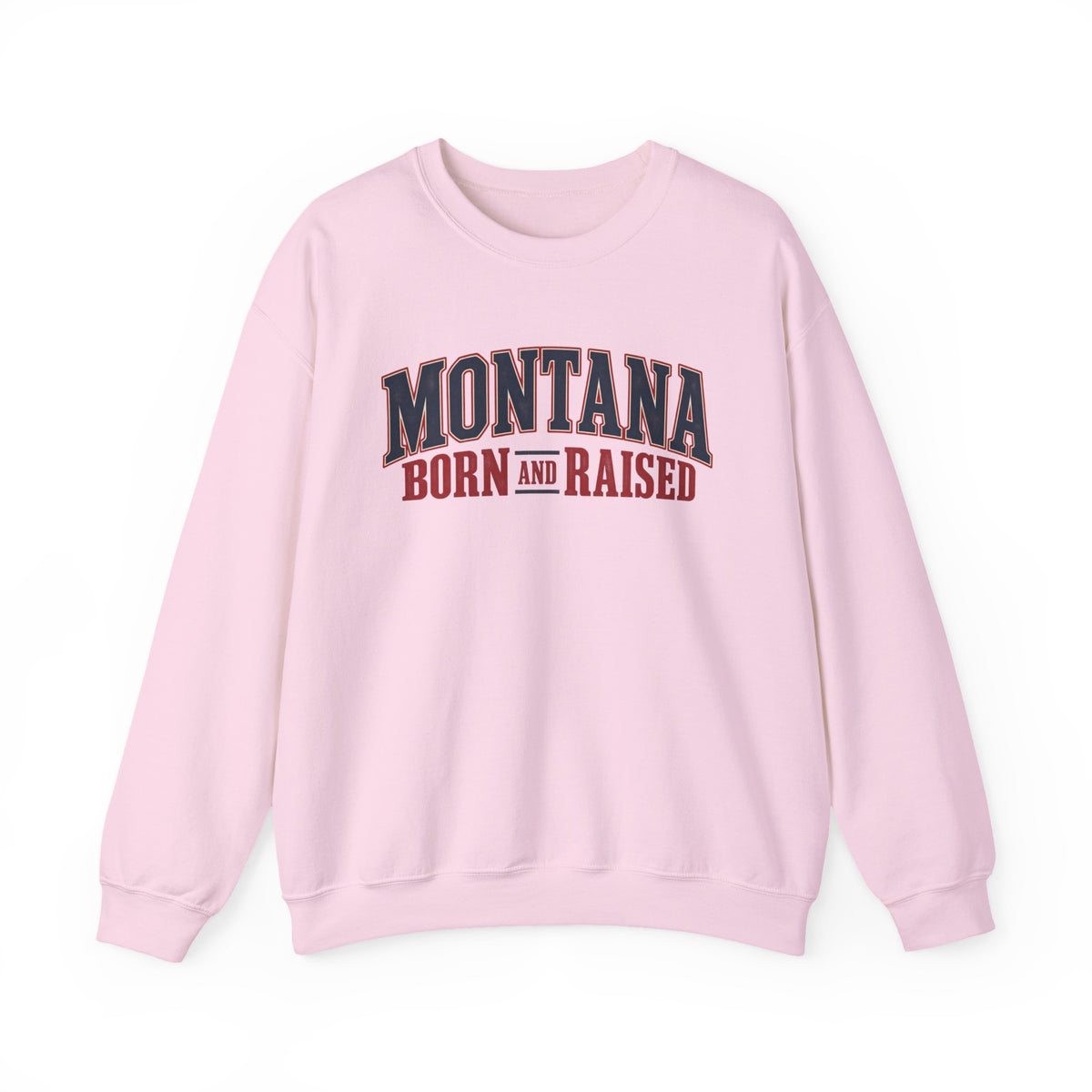Montana Born and Raised Premium Vintage Fashion Unisex Sweatshirt Graphic