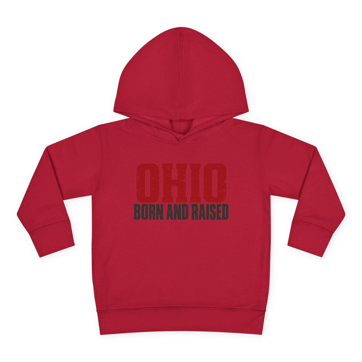 Ohio Born and Raised Minimal Heritage Unisex Toddler Pullover Fleece Hoodie