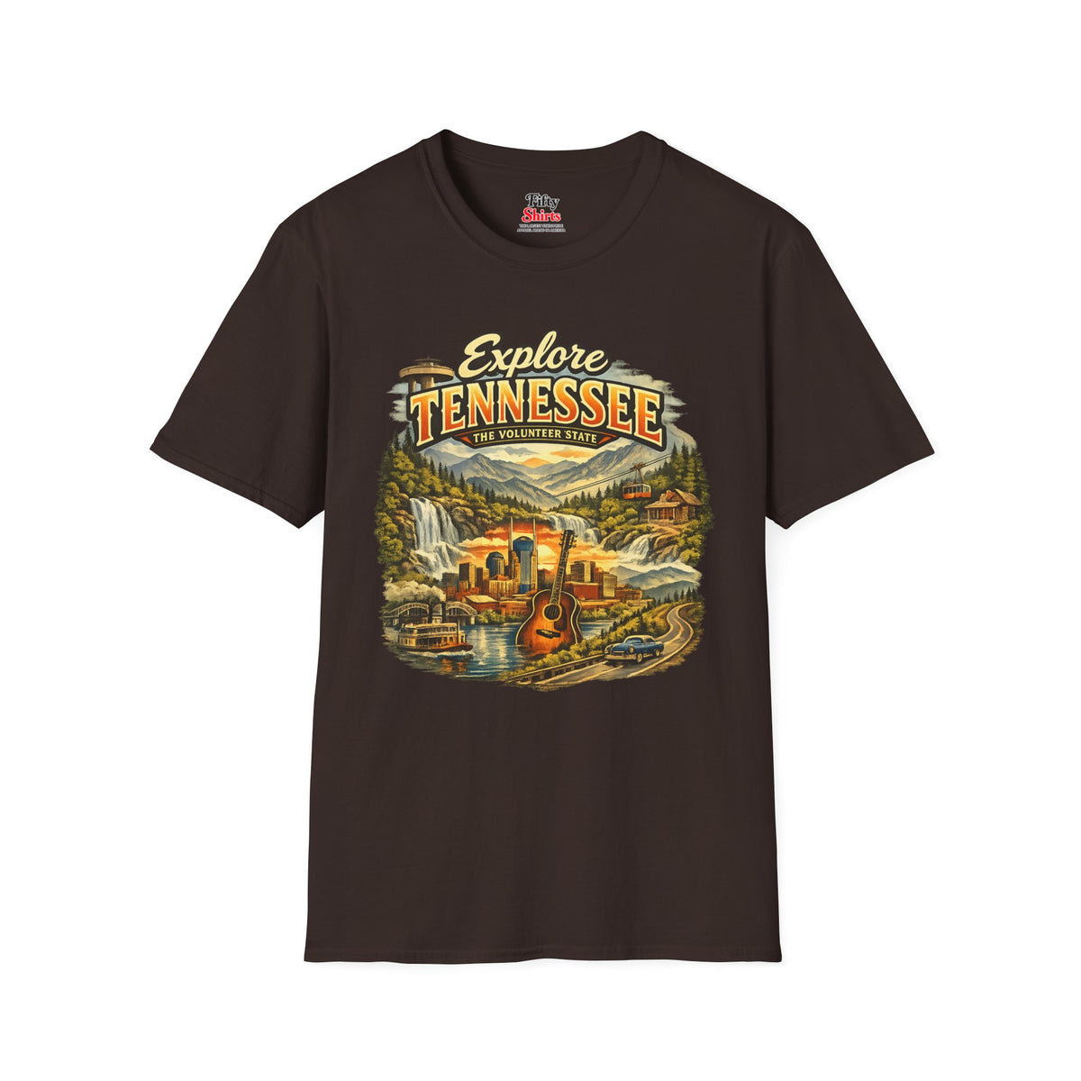 Explore Tennessee Unisex Softstyle T Shirt State Pride Graphic Tee Collections FS03